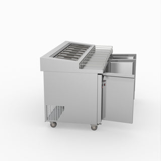 Thermaster Three Door Deluxe Pizza Prep Bench PWB150