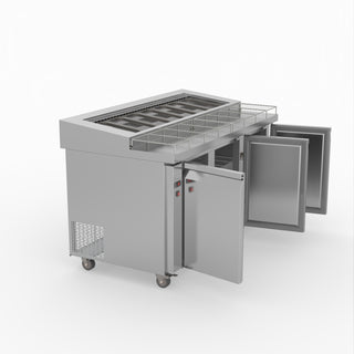 Thermaster Three Door Deluxe Pizza Prep Bench PWB150