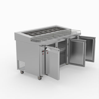 Thermaster Three Door Deluxe Pizza Prep Bench PWB150