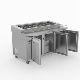 Thermaster Three Door Deluxe Pizza Prep Bench PWB150