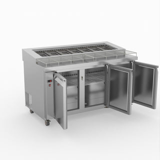 Thermaster Three Door Deluxe Pizza Prep Bench PWB150