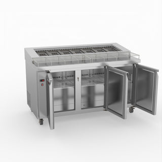 Thermaster Three Door Deluxe Pizza Prep Bench PWB150