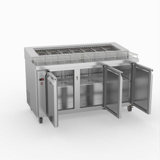 Thermaster Three Door Deluxe Pizza Prep Bench PWB150