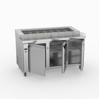 Thermaster Three Door Deluxe Pizza Prep Bench PWB150