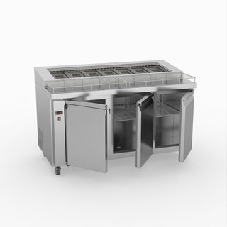 Thermaster Three Door Deluxe Pizza Prep Bench PWB150