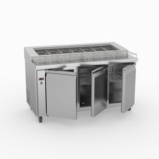 Thermaster Three Door Deluxe Pizza Prep Bench PWB150