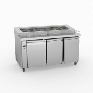 Thermaster Three Door Deluxe Pizza Prep Bench PWB150