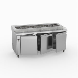 Thermaster Three Door Deluxe Pizza Prep Bench PWB180
