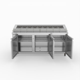 Thermaster Three Door Deluxe Pizza Prep Bench PWB180