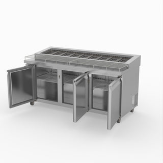 Thermaster Three Door Deluxe Pizza Prep Bench PWB180