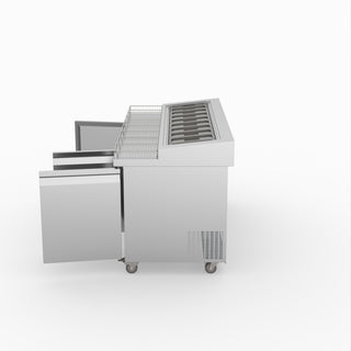 Thermaster Three Door Deluxe Pizza Prep Bench PWB180