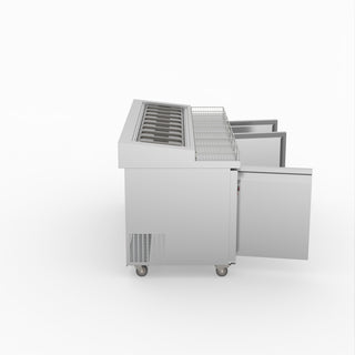 Thermaster Three Door Deluxe Pizza Prep Bench PWB180