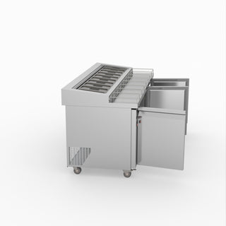 Thermaster Three Door Deluxe Pizza Prep Bench PWB180