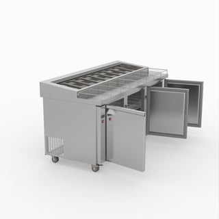 Thermaster Three Door Deluxe Pizza Prep Bench PWB180