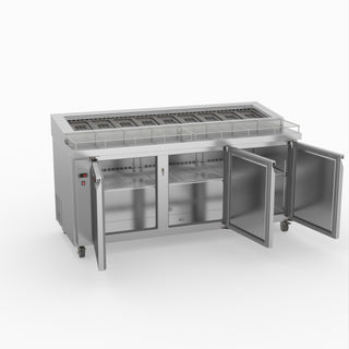 Thermaster Three Door Deluxe Pizza Prep Bench PWB180