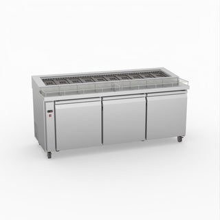 Thermaster Three Door Deluxe Pizza Prep Bench PWB200