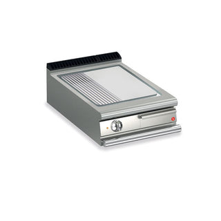 Baron 1 Burner Electric Fry Top With 2/3 Smooth 1/3 Ribbed Mild Steel Plate And Thermostatic Control Q90SFT/E620