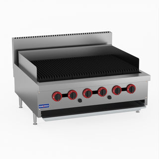 Natural Gas 6 Burner Char Grill Top - GasMax QR-36E