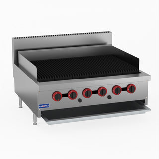 Natural Gas 6 Burner Char Grill Top - GasMax QR-36E