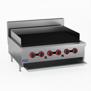 Natural Gas 6 Burner Char Grill Top - GasMax QR-36E