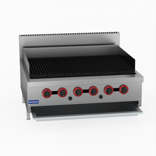 Natural Gas 6 Burner Char Grill Top - GasMax QR-36E