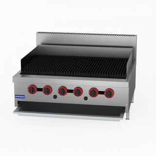 Natural Gas 6 Burner Char Grill Top - GasMax QR-36E