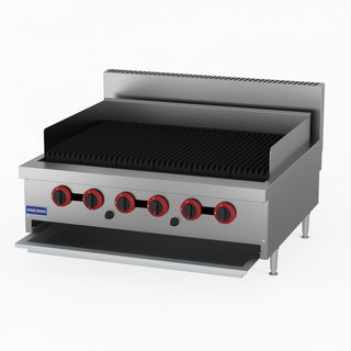 Natural Gas 6 Burner Char Grill Top - GasMax QR-36E