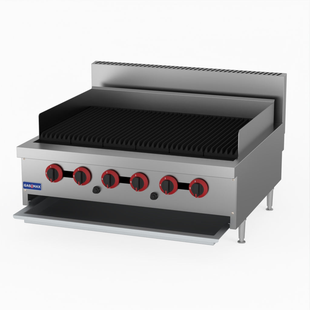 GasMAX Lpg Gas 6 Burner Char Grill Top - QR-36ELPG