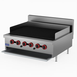 Natural Gas 6 Burner Char Grill Top - GasMax QR-36E