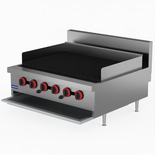 Natural Gas 6 Burner Char Grill Top - GasMax QR-36E