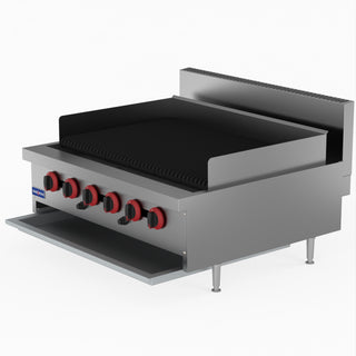 Natural Gas 6 Burner Char Grill Top - GasMax QR-36E