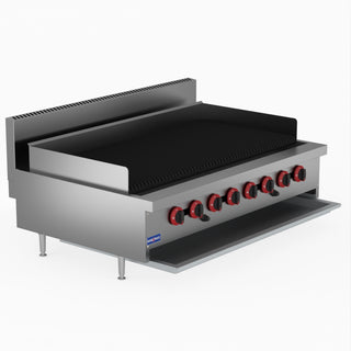 Natural Gas 8 Burner Char Grill Top - GasMax QR-48E