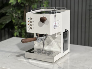 Quick Mill Pippa Tank White - 1 Group Commercial Espresso Machine - Timber