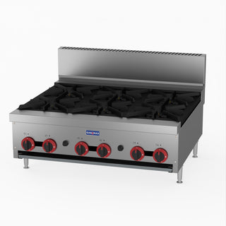 Gas Cook Top 6 Burner With Flame Failure - GasMax RB-6E