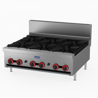 Gas Cook Top 6 Burner With Flame Failure - GasMax RB-6E