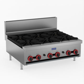 Gas Cook Top 6 Burner With Flame Failure - GasMax RB-6E