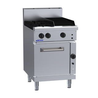 Luus RF-2B3C 600mm Gas 2 Burner 300mm Chargrill Range & Convection Oven RF-2B3C-LPG