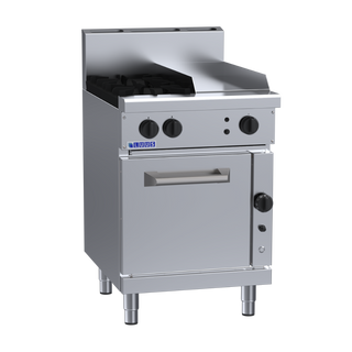 Luus RF-2B3P 600mm Gas 2 Burner 300mm Griddle Range & Convection Oven RF-2B3P-NG