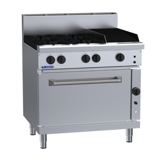 Luus RF-4B3C 900mm Gas 4 Burner 300mm Chargrill Range & Convection Oven RF-4B3C-NG