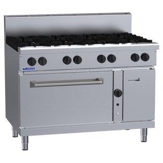 Luus RF-8B 1200mm Commercial 8 Burner Range with Convection Oven RF-8B-LPG