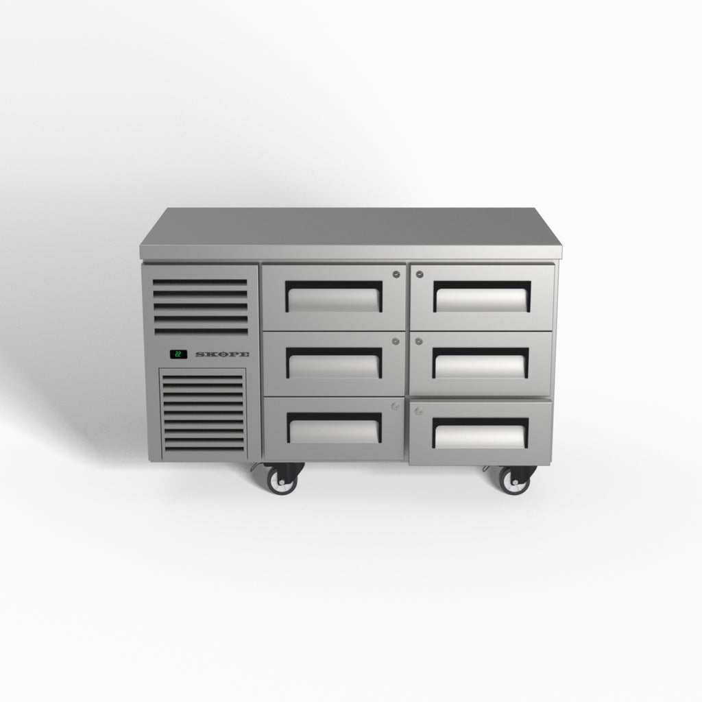 Skope ReFlex 6 Drawer Underbench GN 1/1 Fridge 248L - RF7.UBR.2.D6