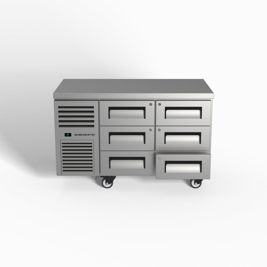 Skope ReFlex 6 Drawer Underbench GN 1/1 Fridge 248L - RF7.UBR.2.D6