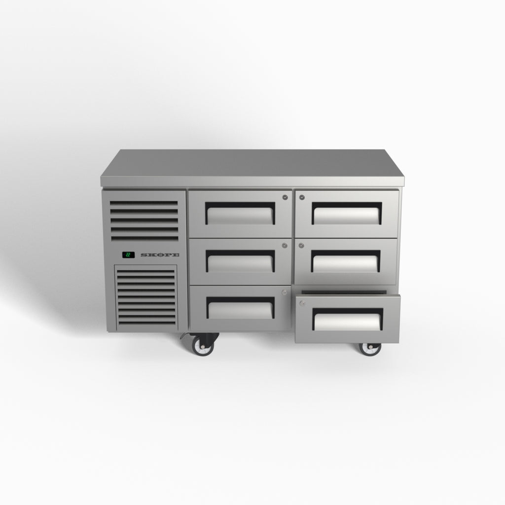 Skope ReFlex 6 Drawer Underbench GN 1/1 Fridge 248L - RF7.UBR.2.D6