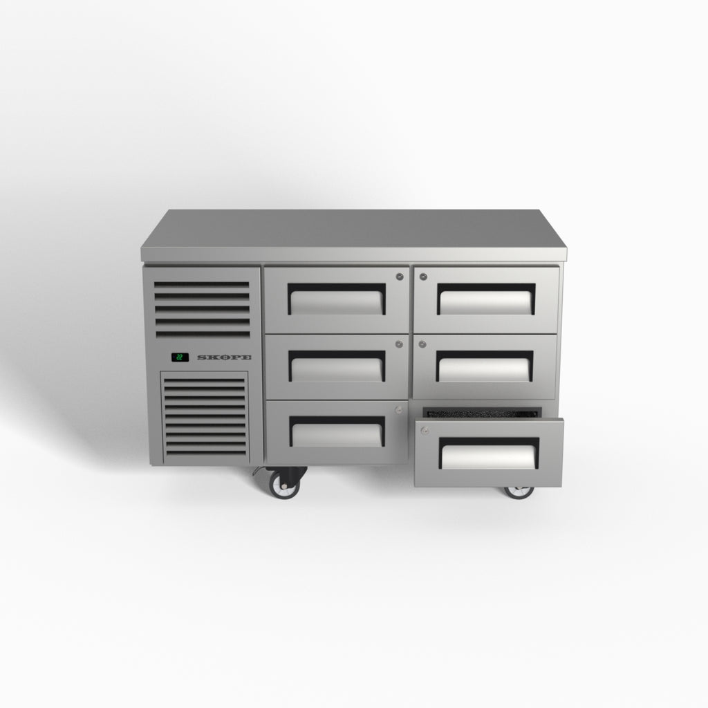 Skope ReFlex 6 Drawer Underbench GN 1/1 Fridge 248L - RF7.UBR.2.D6