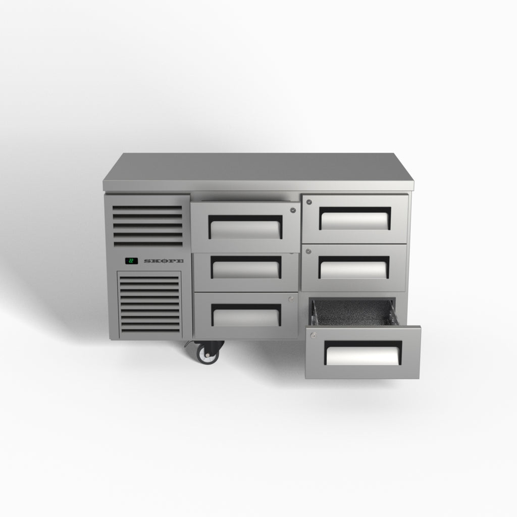 Skope ReFlex 6 Drawer Underbench GN 1/1 Fridge 248L - RF7.UBR.2.D6