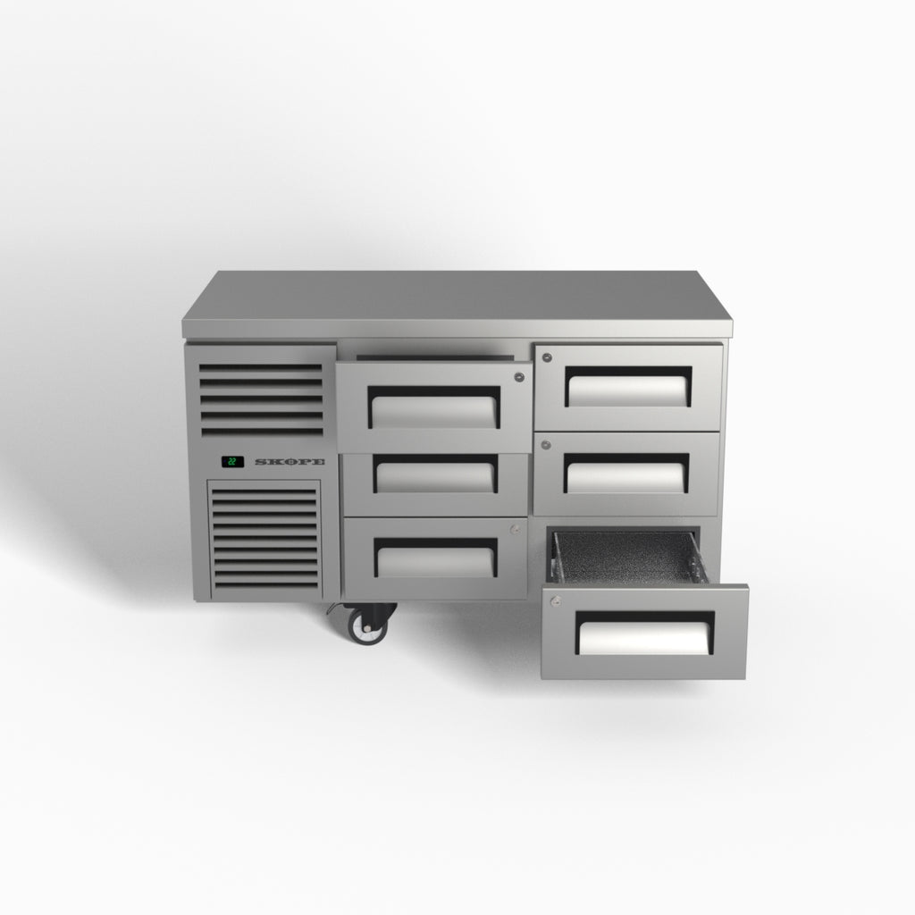 Skope ReFlex 6 Drawer Underbench GN 1/1 Fridge 248L - RF7.UBR.2.D6