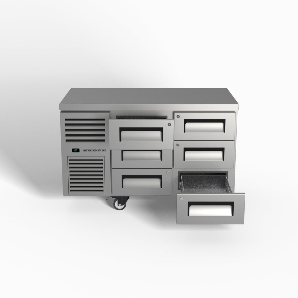 Skope ReFlex 6 Drawer Underbench GN 1/1 Fridge 248L - RF7.UBR.2.D6