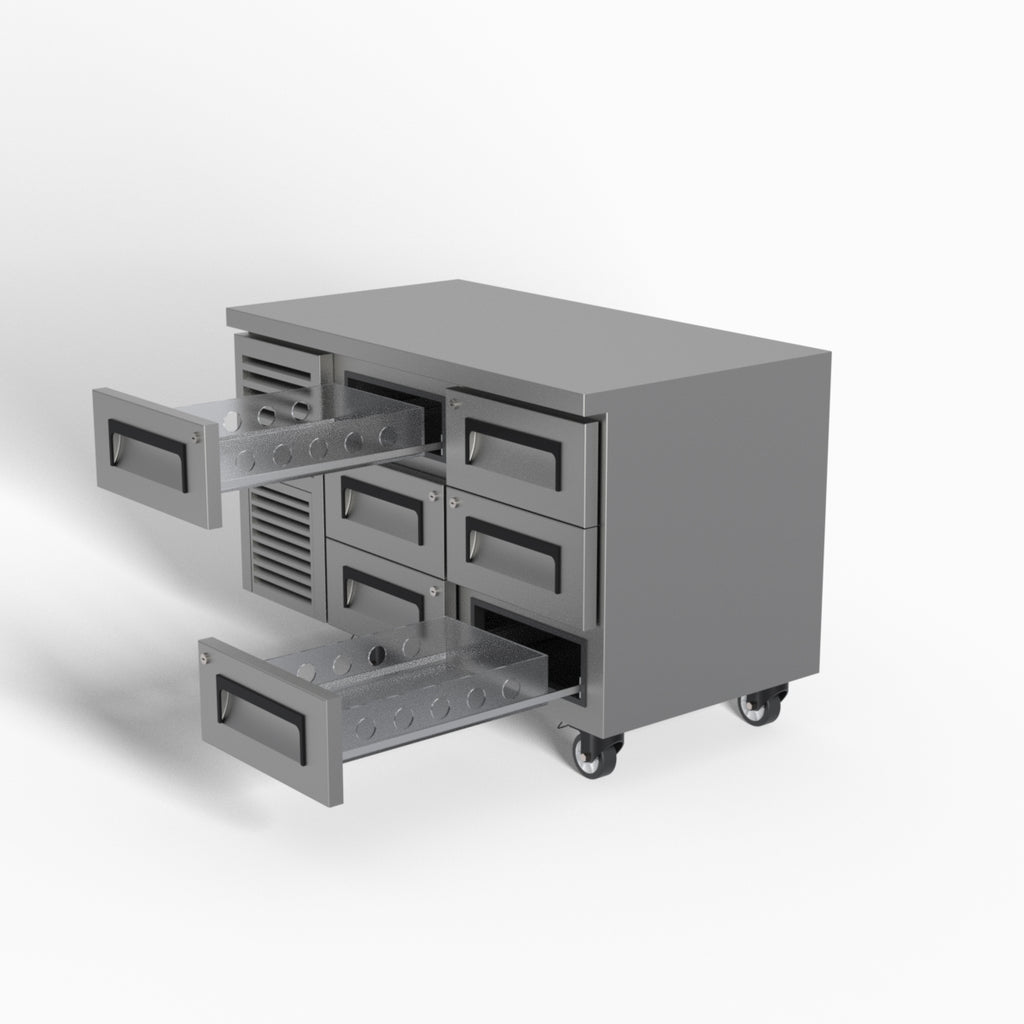 Skope ReFlex 6 Drawer Underbench GN 1/1 Fridge 248L - RF7.UBR.2.D6