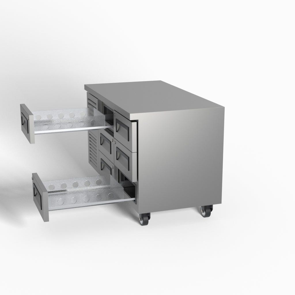 Skope ReFlex 6 Drawer Underbench GN 1/1 Fridge 248L - RF7.UBR.2.D6