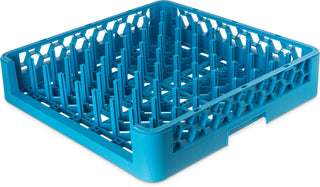 OptiClean Blue Open Side All Purpose Peg Dish Rack 500mm x 500mm x 102mm. Peg Height: 76mm Space Between Peg: 45mm - ROP14